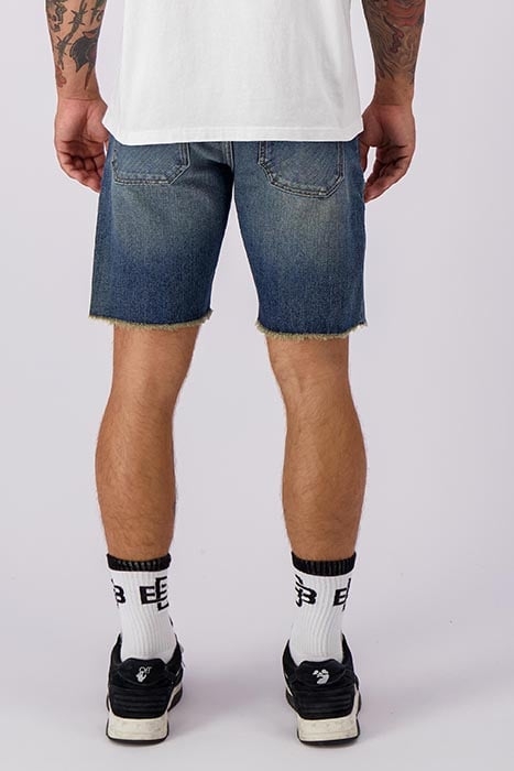 CUT OFF DENIM SHORTS DARK BLUE 4