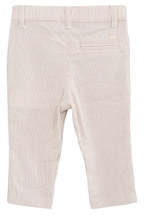 BABY BOYS’ BEIGE STRIPED OCCASIONWEAR TROUSERS WITH STRAPS 4