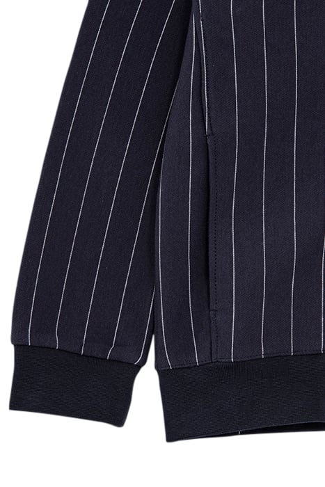 BOYS' NAVY PINSTRIPE KNIT CARDIGAN 4