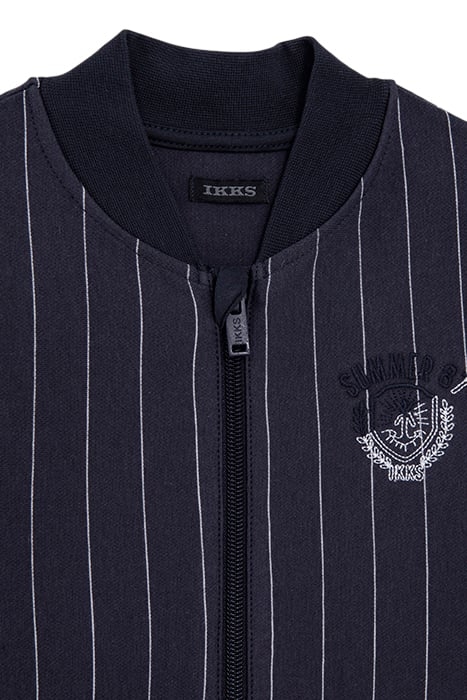 BOYS' NAVY PINSTRIPE KNIT CARDIGAN 3