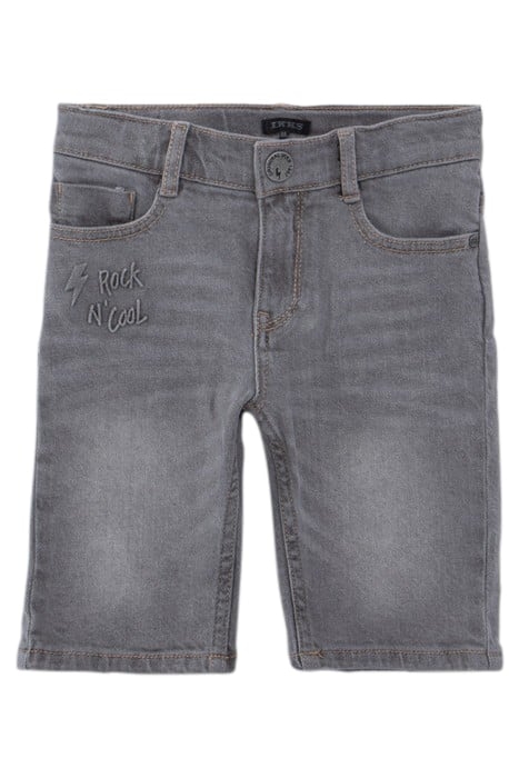 BOYS' GREY DENIM EMBOSSED BACK WATERLESS BERMUDA SHORTS 1