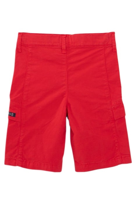 BOYS' RED CARGO BERMUDA SHORTS 2