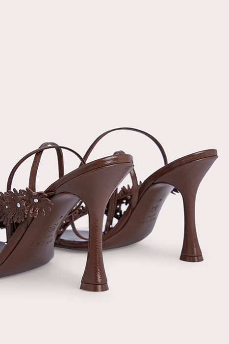 POPPY TABAC GLOSS GRAINED LEATHER TABAC 4