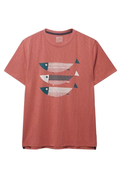 FISH GRAPHIC TEE DARK PINK 2