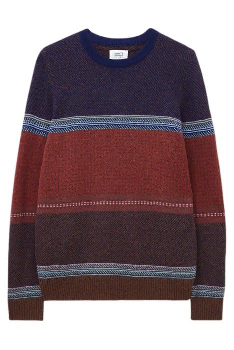 MIXED PATTERN CREW NAVY MULTI 4
