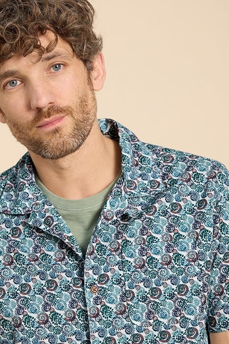 SHELL PRINTED SHIRT WHITE PRINT 4