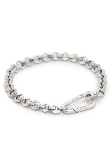 HEX CHAIN BRACELET WARM SILVER 1