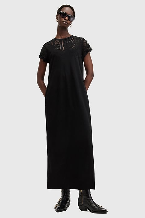 ANNA SNK MAXI DRESS BLACK 1