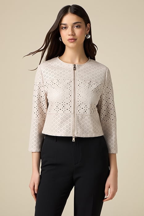 OPENWORK FABRIC WINTER JACKET NATURAL 1