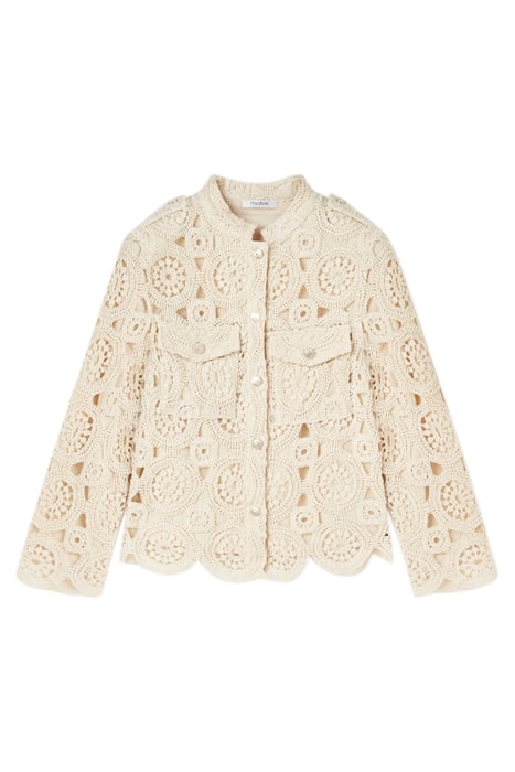 LIGHT CROCHET JACKET WHITE 4