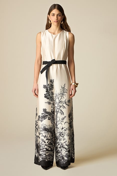PATTERNED SATIN JUMPSUIT WHITE 1