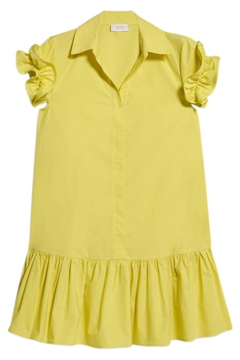 SHORT COTTON CHEMISIER DRESS YELLOW 3