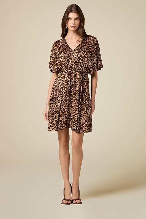 SHORT ANIMAL-PATTERN DRESS NATURAL 1