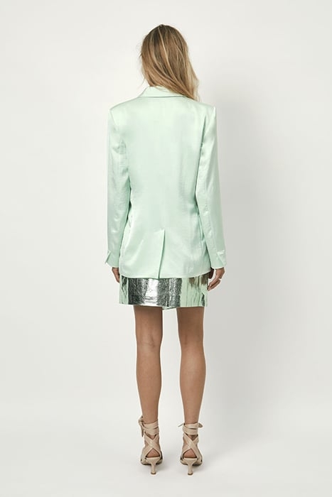 MEADOW METALIC LEATHER SKIRT PISTACHIO 5