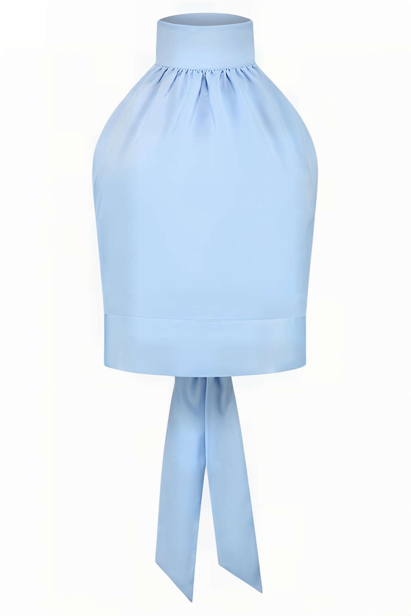 LOREN SATIN TOP ICE BLUE 1