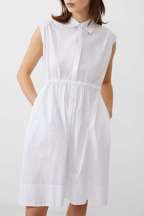 RHODES POPLIN SLVLESS SHIRTDRS LINEN WHITE 1