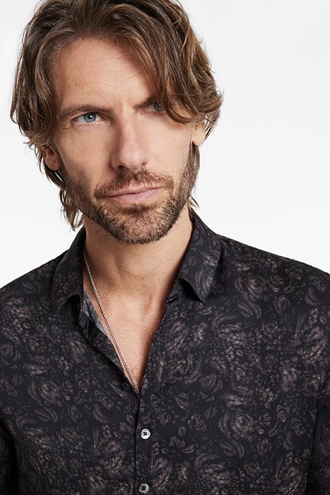 SLIM FIT MULTI BUTTON SHIRT MAUVEWOOD 3