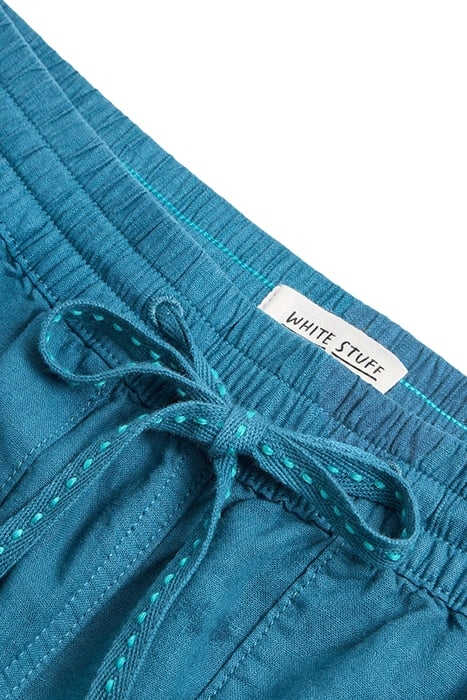 ELLE LINEN BLEND TROUSER MID TEAL 7