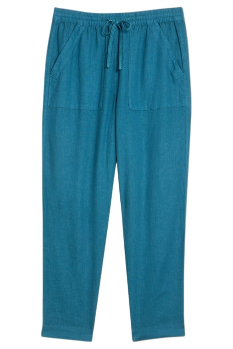 ELLE LINEN BLEND TROUSER MID TEAL 4