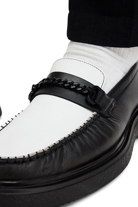 GIBBS CHAIN LOAFER BLACK/WHITE 4