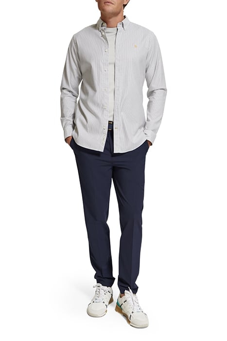 ESSENTIAL OXFORD STRIPE SHIRT ARMY / WHITE STRIPE 3