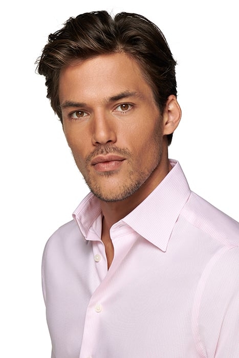 PINK STRIPED OXFORD SLIM FIT SHIRT 5