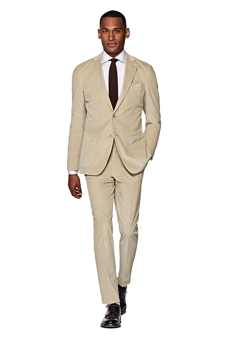 LIGHT BROWN TAILORED FIT HAVANA SUIT 1
