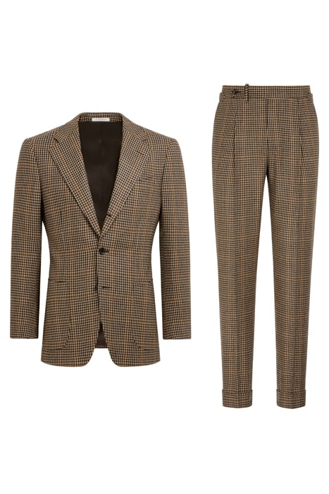 MID BROWN HOUNDSTOOTH TAILORED FIT HAVANA SUIT 2