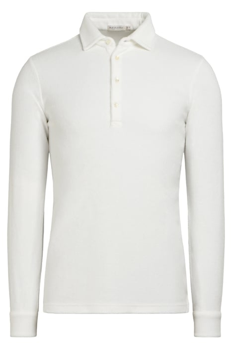 WHITE LONG SLEEVE TERRY POLO 4