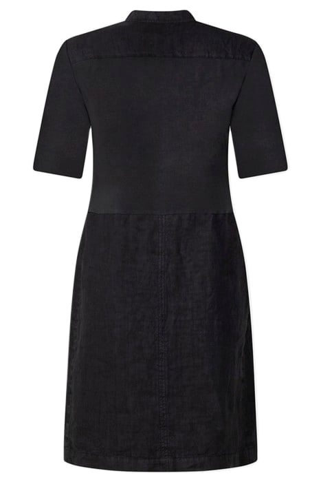 LINEN DRESS WITH BUTTONS ALMOST BLACK 4