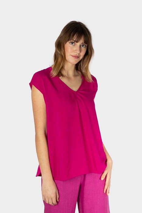 T-SHIRT CAP SLEEVES FESTIVAL FUCHSIA 1