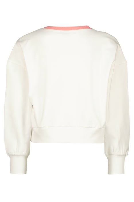 GIRLS FELINE SWEATER REAL WHITE 2