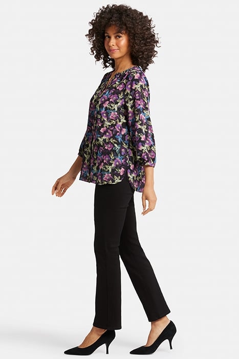 PINTUCK BLOUSE MIDNIGHT PLUMES 4