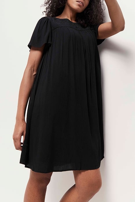 RIKKO - BLACK LINEN COAT DRESS 5