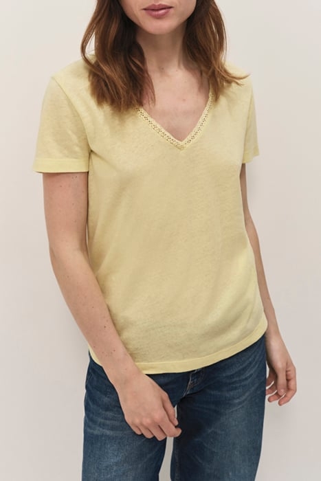 MANIA - MIMOSA COTTON LINEN T-SHIRT 1