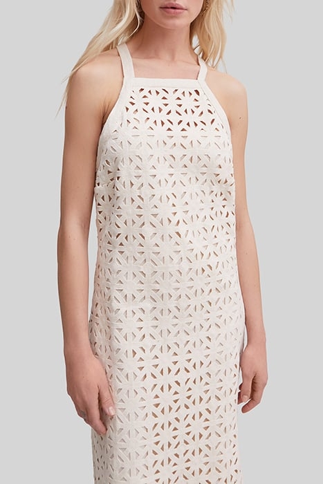 ECRU MACRAMÉ GRAPHIC MIDI DRESS 3