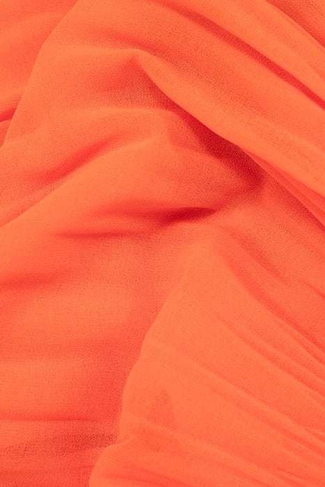 ORANGE RECYCLED PLEATED TOP WITH AMERICAN ARMHOLES 8
