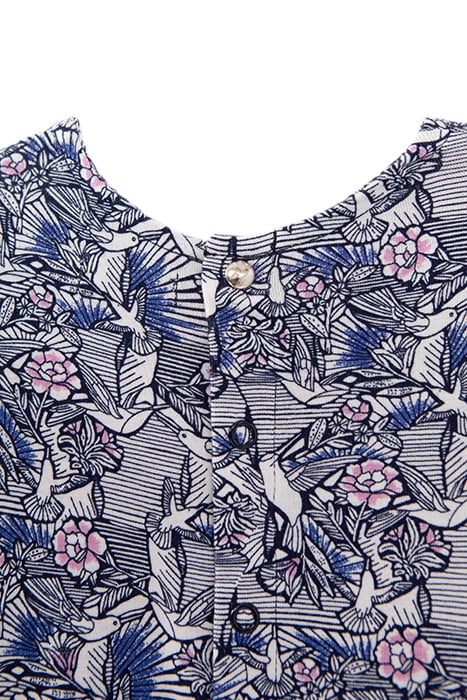 BABY GIRLS' ECRU DRESS WITH HUMMINGBIRD WAX PRINT 5