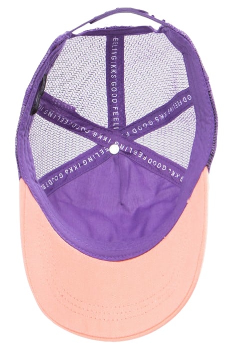 BOYS’ ORANGE, WHITE, PURPLE CAP WITH CROCODILE 4