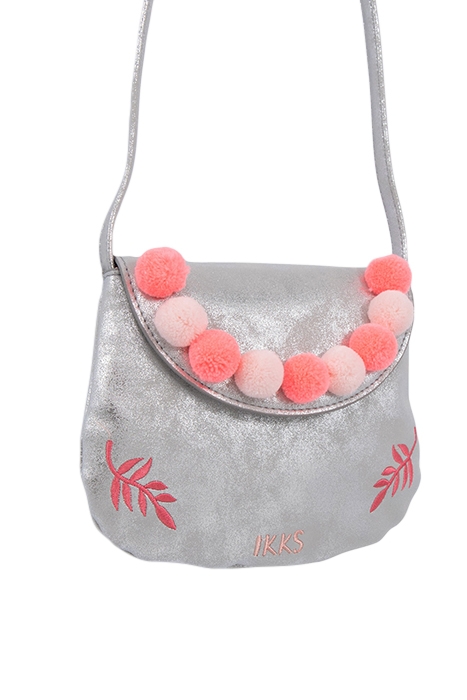 GIRLS’ SILVER SHOULDER BAG WITH TASSEL DECOR 3