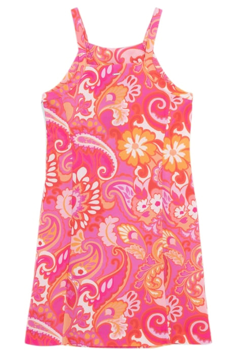 GIRLS’ PINK DRESS WITH PSYCHEDELIC PRINT 1