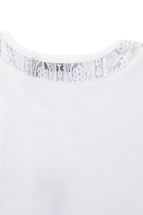 GIRLS’ ECRU VISUAL BLUE PEACOCK EMBROIDERED T-SHIRT 5