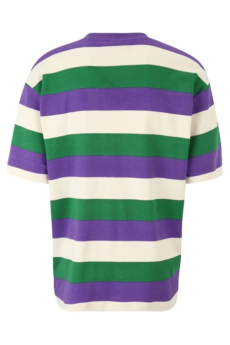 TAICHUNG STRIPED DROPPED SHOULDER TEE VERDANT GREEN STRIPED 3