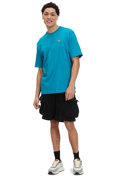 TERRY FABRIC CARGO SHORTS WITH NYLON INSTERTS BLACK 3