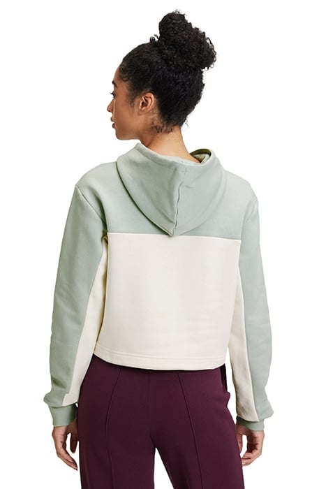 LAAGNA BLOCKED HOODY JADEITE-ANTIQUE WHITE 2