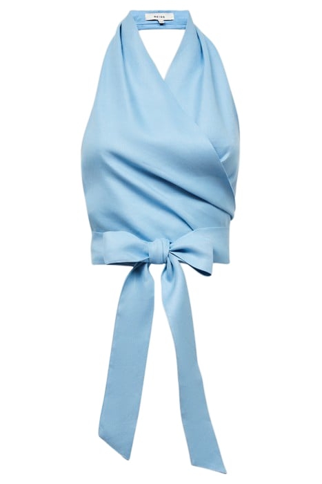 HOLLIE-COWL HALTER TOP BLUE 4