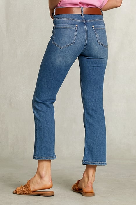 BLUE HIGH WAIST CROPPED JEANS DENIM 2