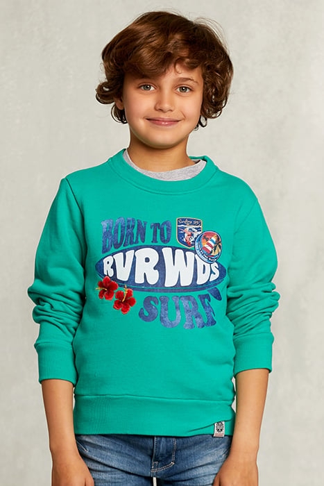 FANTASY CREW NECK SWEATER MOSCOW MULE GREEN 1