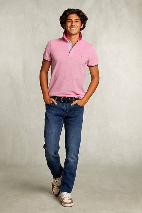 CUSTOM FIT COTTON POLO AMARANTH PINK 3