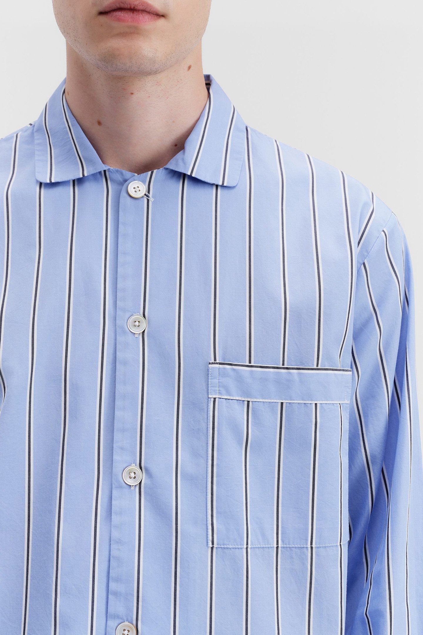 UNISEX POPLIN, PYJAMAS SHIRT BASSETT STRIPES 2